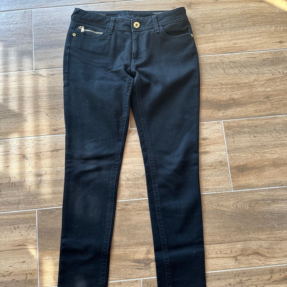 Black and gold skinny jeans